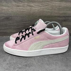 Puma Suede Classic Sneakers Girls Size 6 Pink White Athletic Shoes